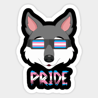 Wolf Transgender Flag Lgbt Sticker